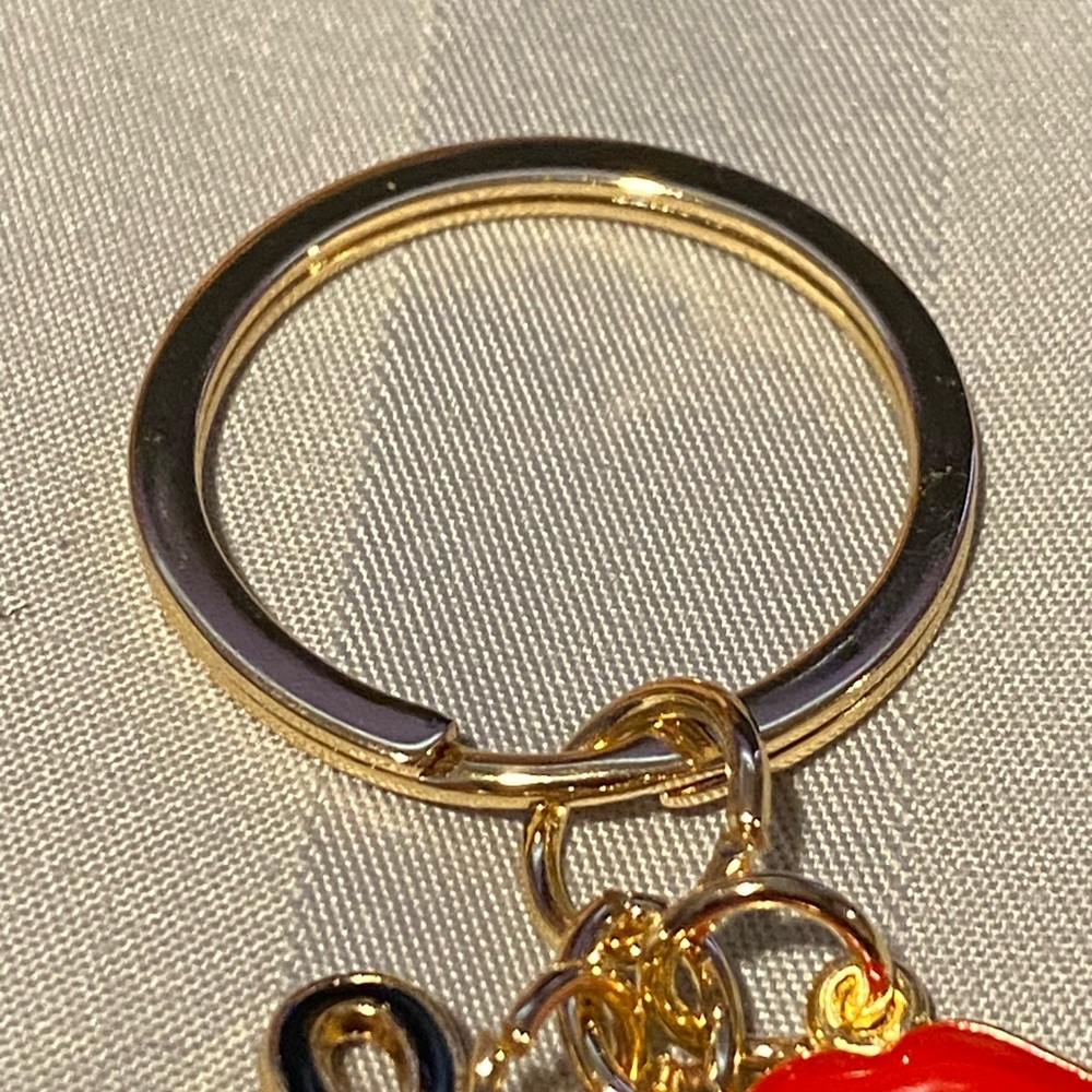 Chic Red and Black Keychain Accessory - Picture 3 of 3